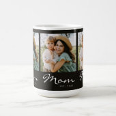 Mama hat Skript Schwarz 3 Foto etabliert Kaffeetasse (Mittel)