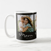 Mama hat Skript Schwarz 3 Foto etabliert Kaffeetasse (Links)