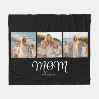 Mama hat Skript Schwarz 3 Foto Fleecedecke