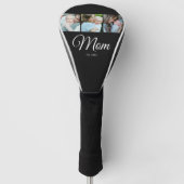*Mama hat Skript Schwarz 3 Foto-Geschenk Golf Headcover (Vorderseite)