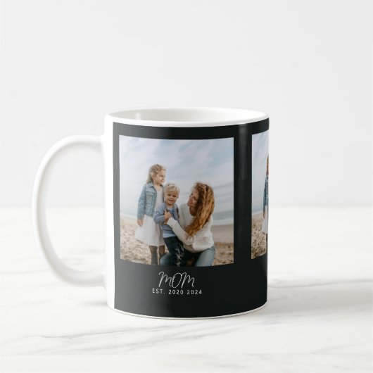 Mama hat Skript Schwarz 3 Foto Kaffee Kaffeetasse (Links)