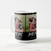 Mama hat Skript Schwarz 3 Foto Kaffeetasse (Vorderseite Links)