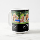 Mama hat Skript Schwarz 3 Foto Kaffeetasse (Vorderseite Links)