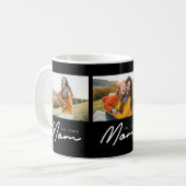Mama hat Skript Schwarz 3 Foto Kaffeetasse (Vorderseite Links)
