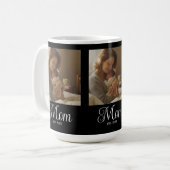 Mama hat Skript Schwarz 3 Foto Kaffeetasse (Vorderseite Links)