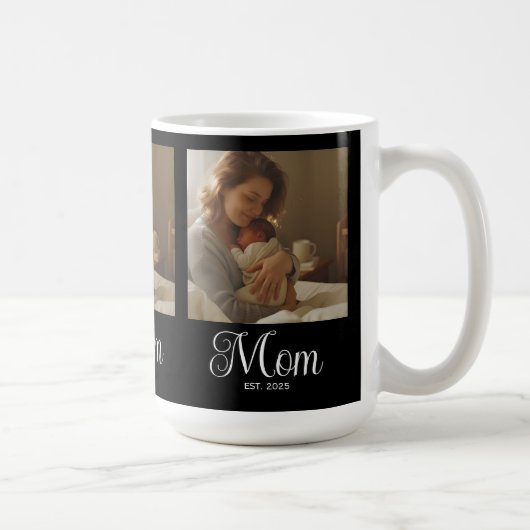 Mama hat Skript Schwarz 3 Foto Kaffeetasse (Rechts)