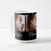 Mama hat Skript Schwarz 3 Foto Kaffeetasse (Vorderseite Links)