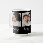 Mama hat Skript Schwarz 3 Foto Kaffeetasse (Vorderseite Links)