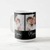 Mama hat Skript Schwarz 3 Foto Kaffeetasse (Vorderseite Links)