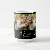 Mama hat Skript Schwarz 3 Foto Kaffeetasse (Mittel)
