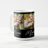 Mama hat Skript Schwarz 3 Foto Kaffeetasse (Vorderseite Links)