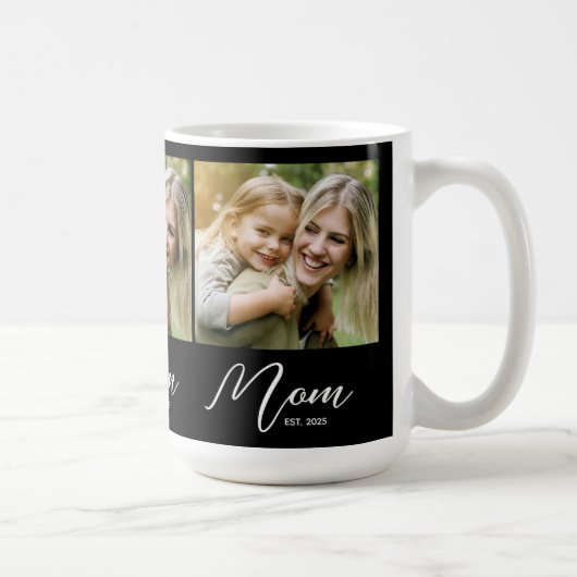 Mama hat Skript Schwarz 3 Foto Kaffeetasse (Rechts)