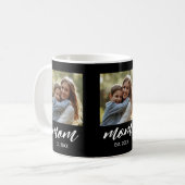 Mama hat Skript Schwarz 3 Foto Kaffeetasse (Vorderseite Links)