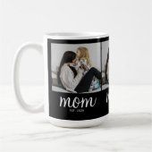 Mama hat Skript Schwarz 3 Foto Kaffeetasse (Links)