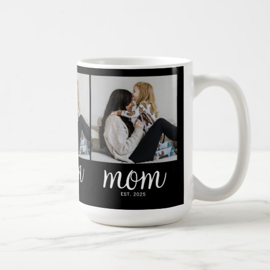Mama hat Skript Schwarz 3 Foto Kaffeetasse (Rechts)