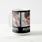 Mama hat Skript Schwarz 3 Foto Kaffeetasse (Vorderseite Links)