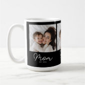 Mama hat Skript Schwarz 3 Foto Kaffeetasse (Links)