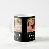 Mama hat Skript Schwarz 3 Foto Kaffeetasse (Vorderseite Links)