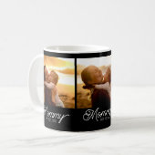 Mama hat Skript Schwarz 3 Foto Kaffeetasse (Vorderseite Links)