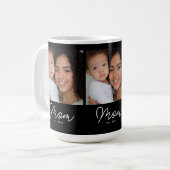 Mama hat Skript Schwarz 3 Foto Kaffeetasse (Vorderseite Links)