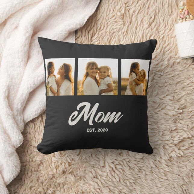 Mama hat Skript Schwarz 3 Foto Kissen (Decke)