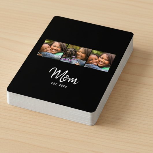 Mama hat Skript Schwarz 3 Foto  Spielkarten