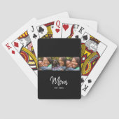 Mama hat Skript Schwarz 3 Foto  Spielkarten (Rückseite)