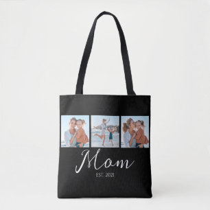 Mama hat Skript Schwarz 3 Foto Tasche