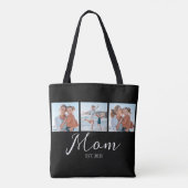 Mama hat Skript Schwarz 3 Foto Tasche (Rückseite)