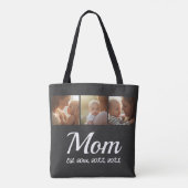 Mama hat Skript Schwarz 3 Foto Tasche (Rückseite)