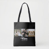 Mama hat Skript Schwarz 3 Foto Tasche (Vorderseite)