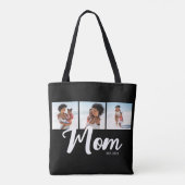 Mama hat Skript Schwarz 3 Foto Tasche (Rückseite)