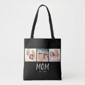 Mama hat Skript Schwarz 3 Foto Tasche (Vorderseite)