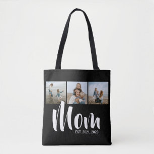 Mama hat Skript Schwarz 3 Foto Tasche