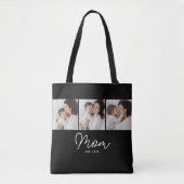 Mama hat Skript Schwarz 3 Foto Tasche (Vorderseite)