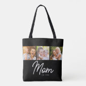 Mama hat Skript Schwarz 3 Foto Tasche (Rückseite)