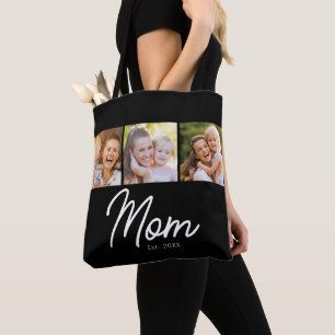 Mama hat Skript Schwarz 3 Foto Tasche