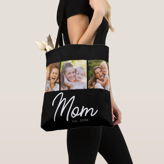 Mama hat Skript Schwarz 3 Foto Tasche (Von Nahem)
