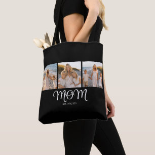 Mama hat Skript Schwarz 3 Foto Tasche
