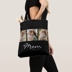 Mama hat Skript Schwarz 3 Foto Tasche