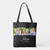 Mama hat Skript Schwarz 3 Foto Tasche (Rückseite)