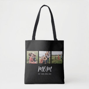 Mama hat Skript Schwarz 3 Foto Tasche