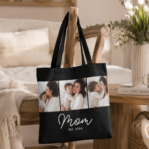 Mama hat Skript Schwarz 3 Foto Tasche