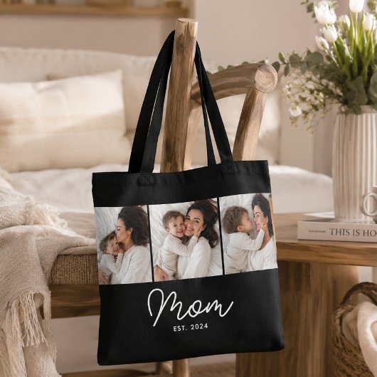 Mama hat Skript Schwarz 3 Foto Tasche