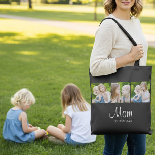 Mama hat Skript Schwarz 3 Foto Tasche