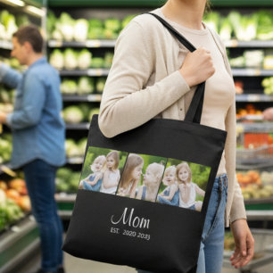 Mama hat Skript Schwarz 3 Foto Tasche
