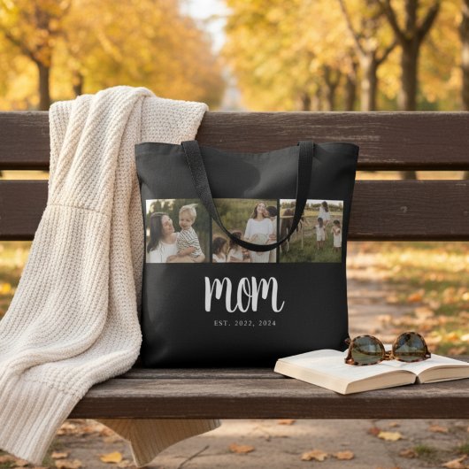 Mama hat Skript Schwarz 3 Foto Tasche