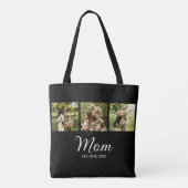 Mama hat Skript Schwarz 3 Foto Tasche (Rückseite)