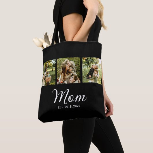 Mama hat Skript Schwarz 3 Foto Tasche (Von Nahem)