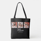Mama hat Skript Schwarz 3 Foto Tasche (Rückseite)